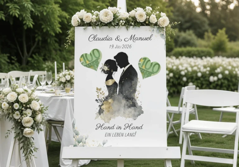 Geldgeschenk zur Hochzeit im Bilderrahmen – originell, persönlich & fix gemacht