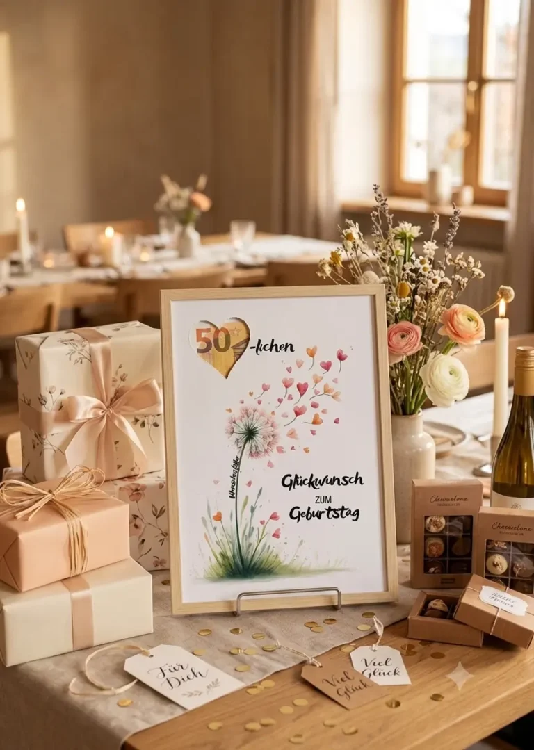 Herzlichen Glückwunsch zum Geburtstag: Ein kreatives Geldgeschenk mit Pusteblume im Bilderrahmen basteln
